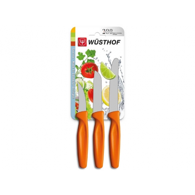 Wüsthof, 3-dílná sada nožů - oranžových