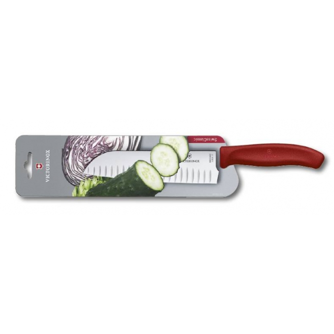 Victorinox Swiss Classic Red Santoku nůž 17 cm