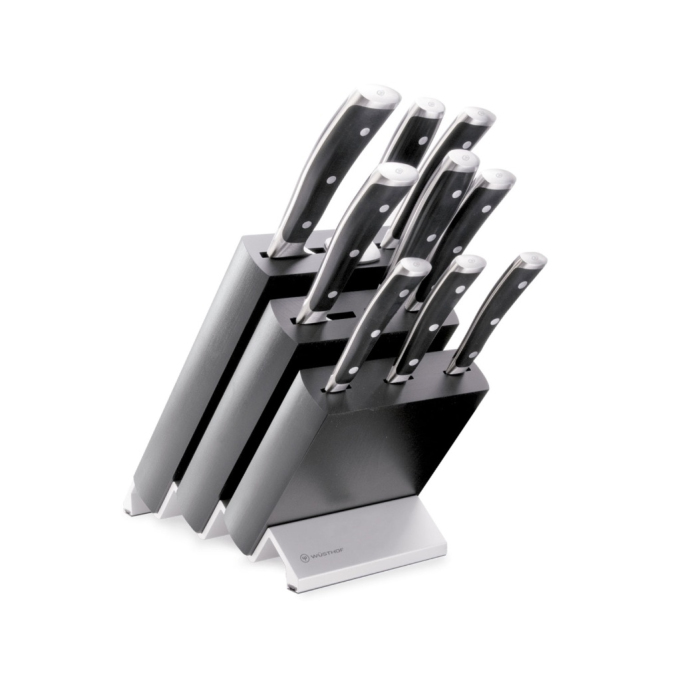 Wüsthof Ikon Black blok s noži 9 dílů